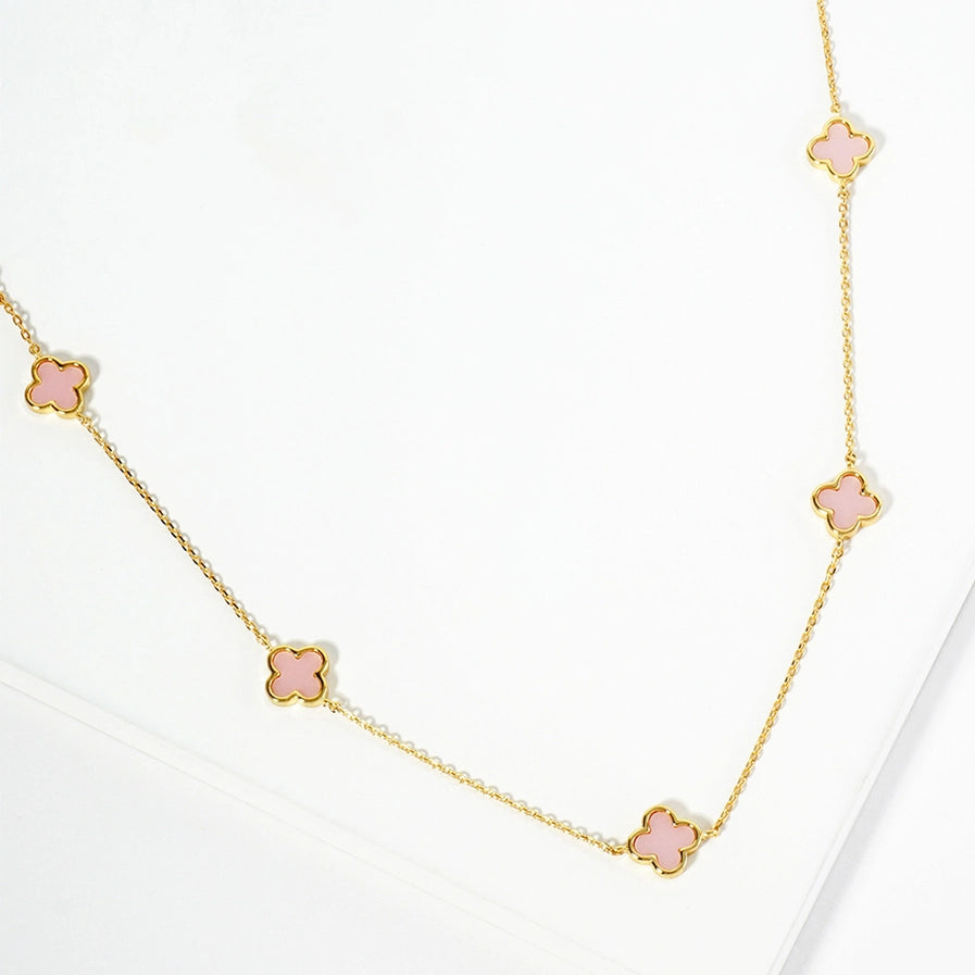 Gold Dipped Clover Necklace