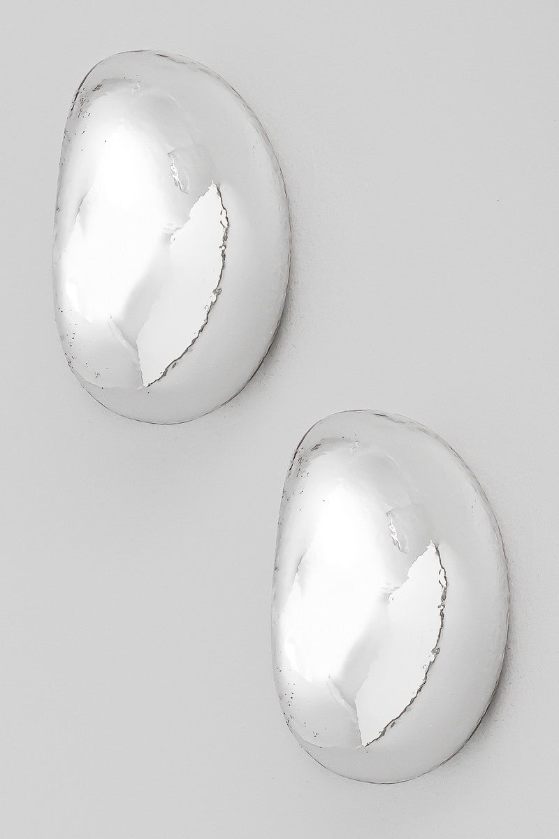 Oval Dome Stud Earing