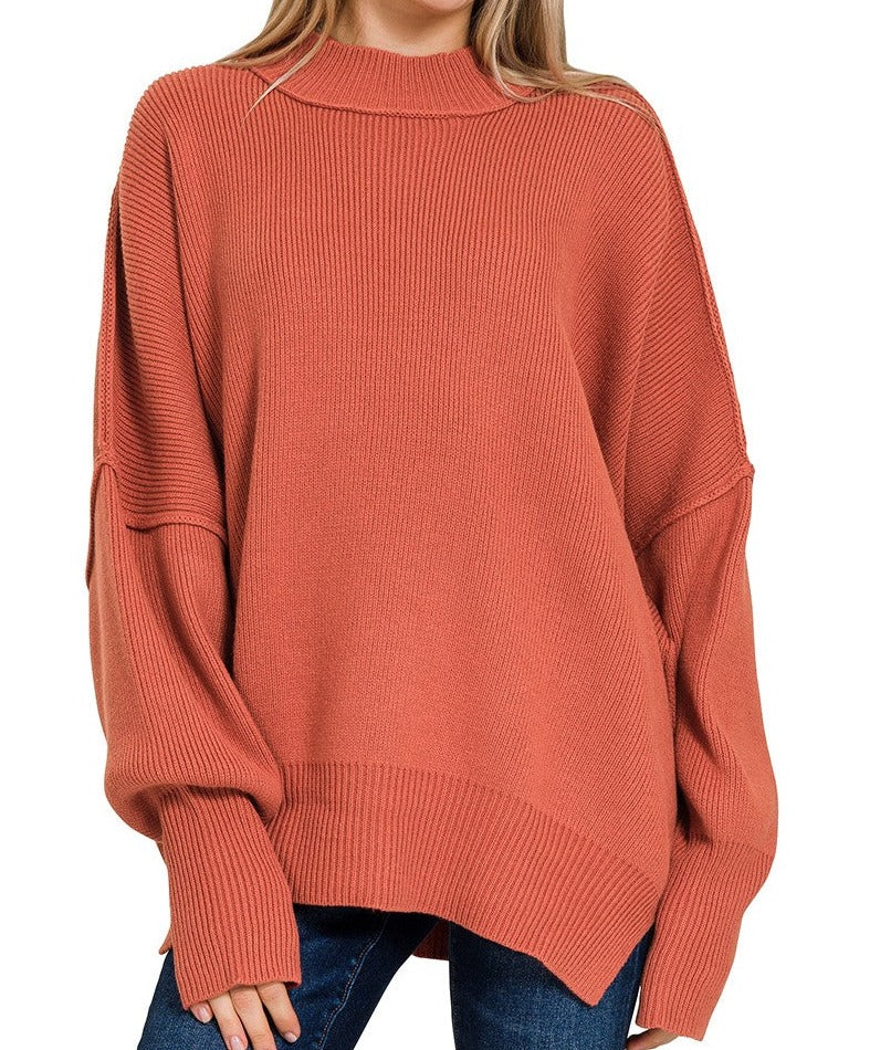 Sidney Side Slit Oversized Sweater