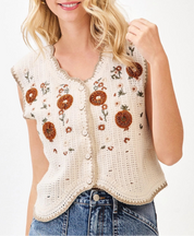 The Wildflower Crochet Vest