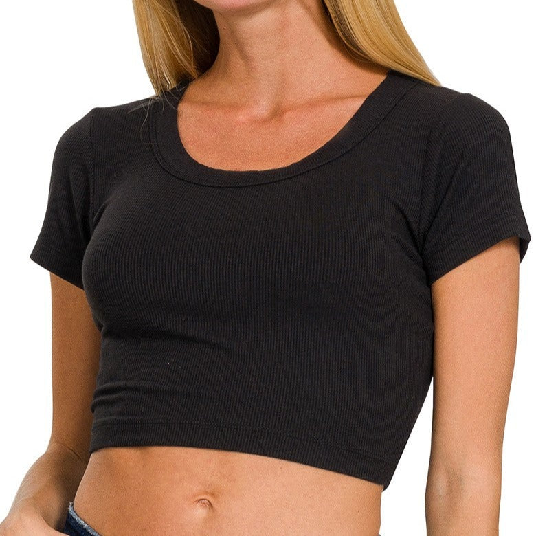 Scoop Neck Crop Top