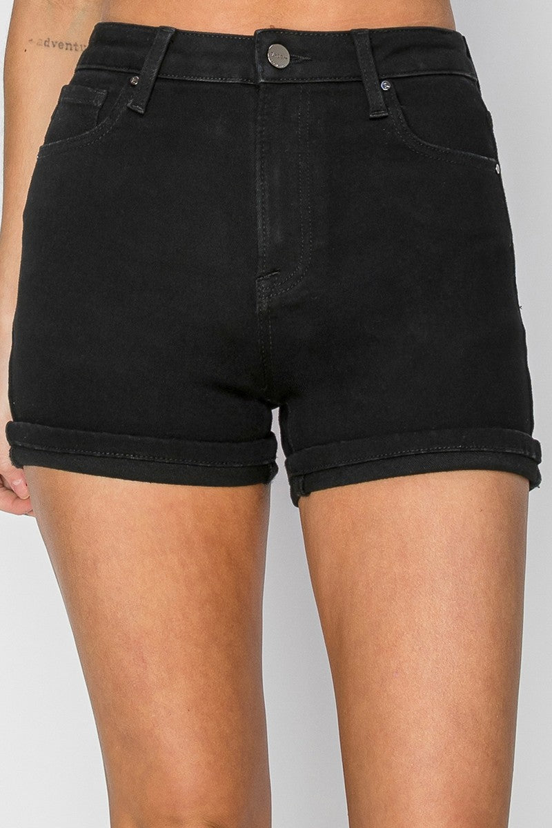 Risen HR Black Cuffed Shorts