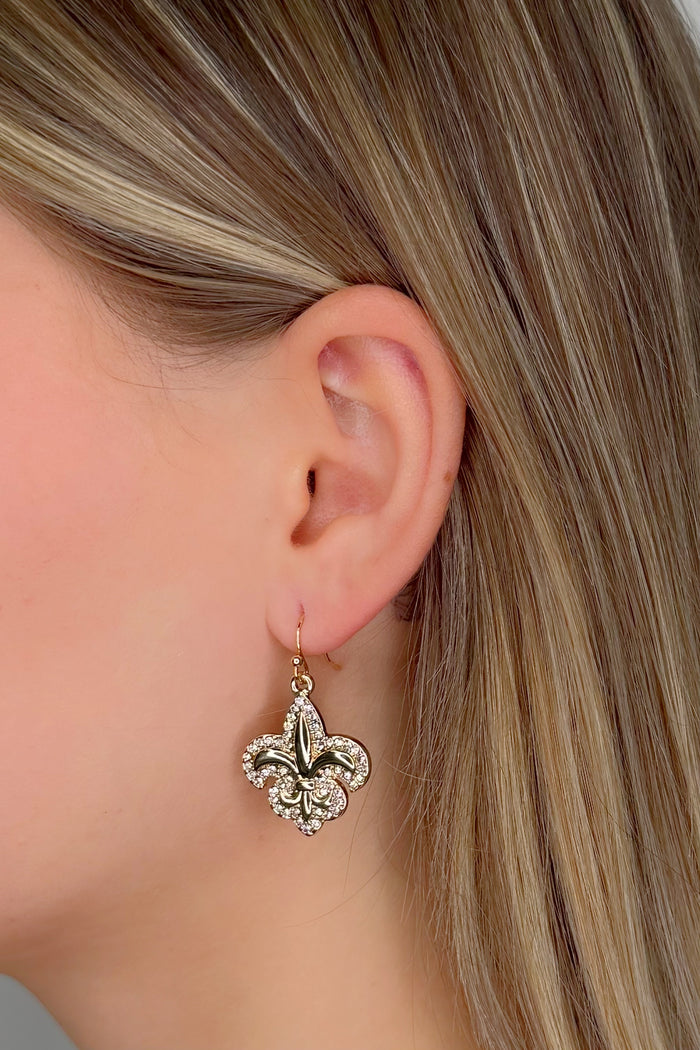 Game Day Fleur De Lis Earrings