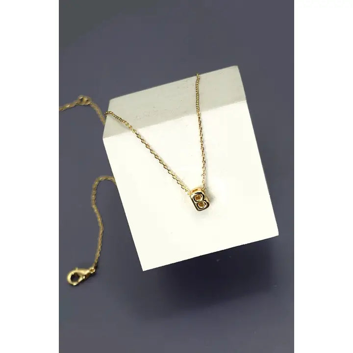Mini Bubble Initial Necklace