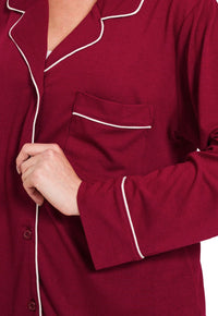 Lilian Dk Burgundy Pajama Set