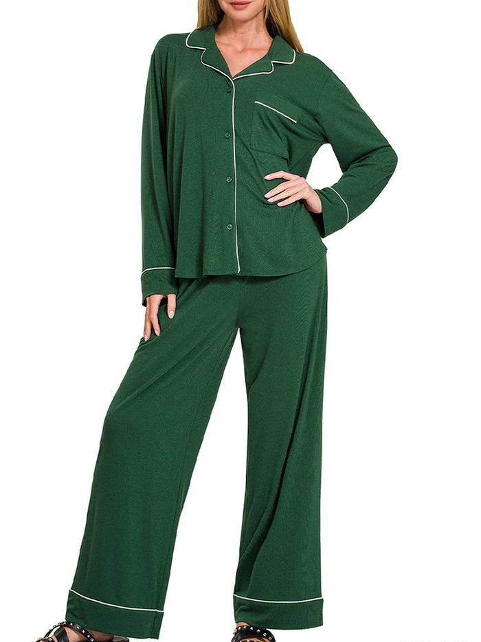 Lilian Dk Green Pajama Set