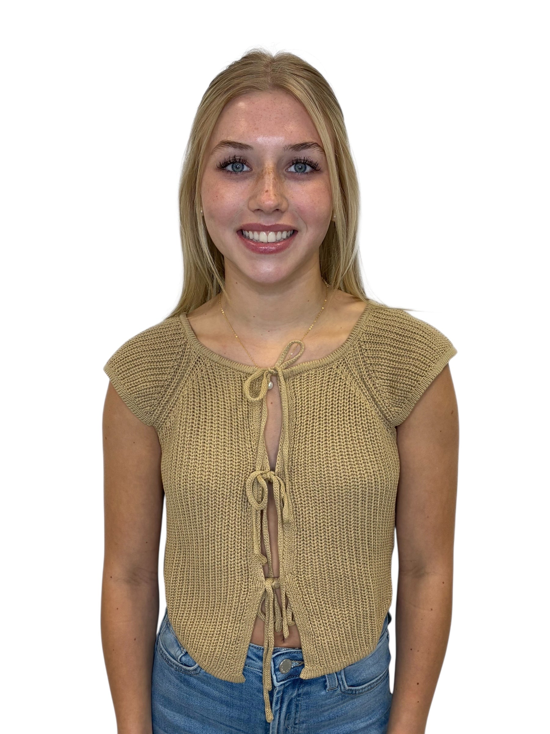 Lola Tie Top Tan