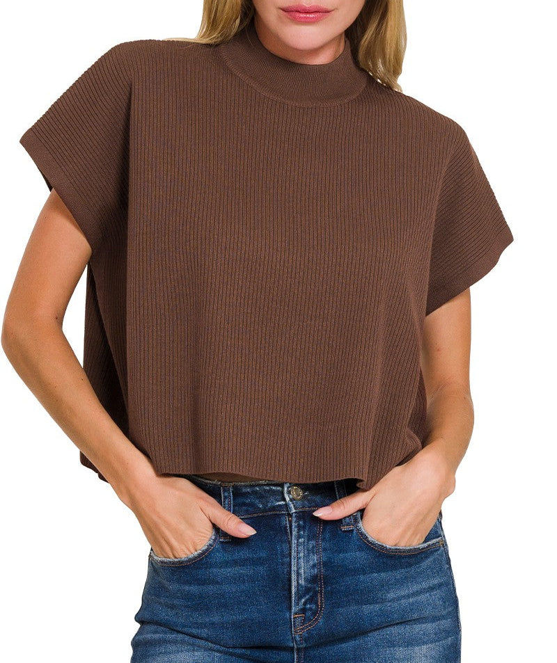 Cecelia Brown Sweater Top