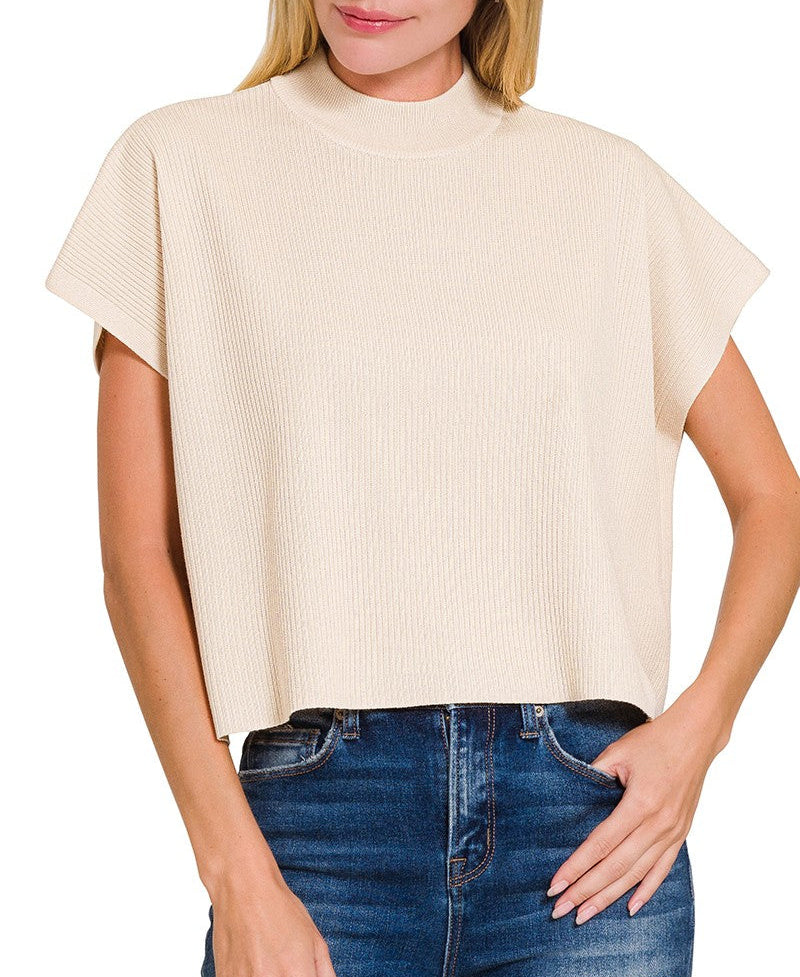 Cecelia Sand Beige Sweater Top