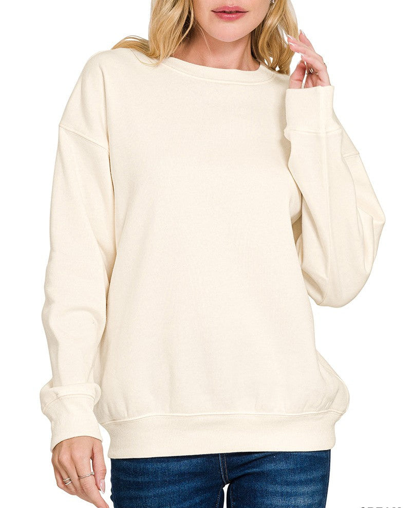 Mikayla Cream Sweatshirt Top