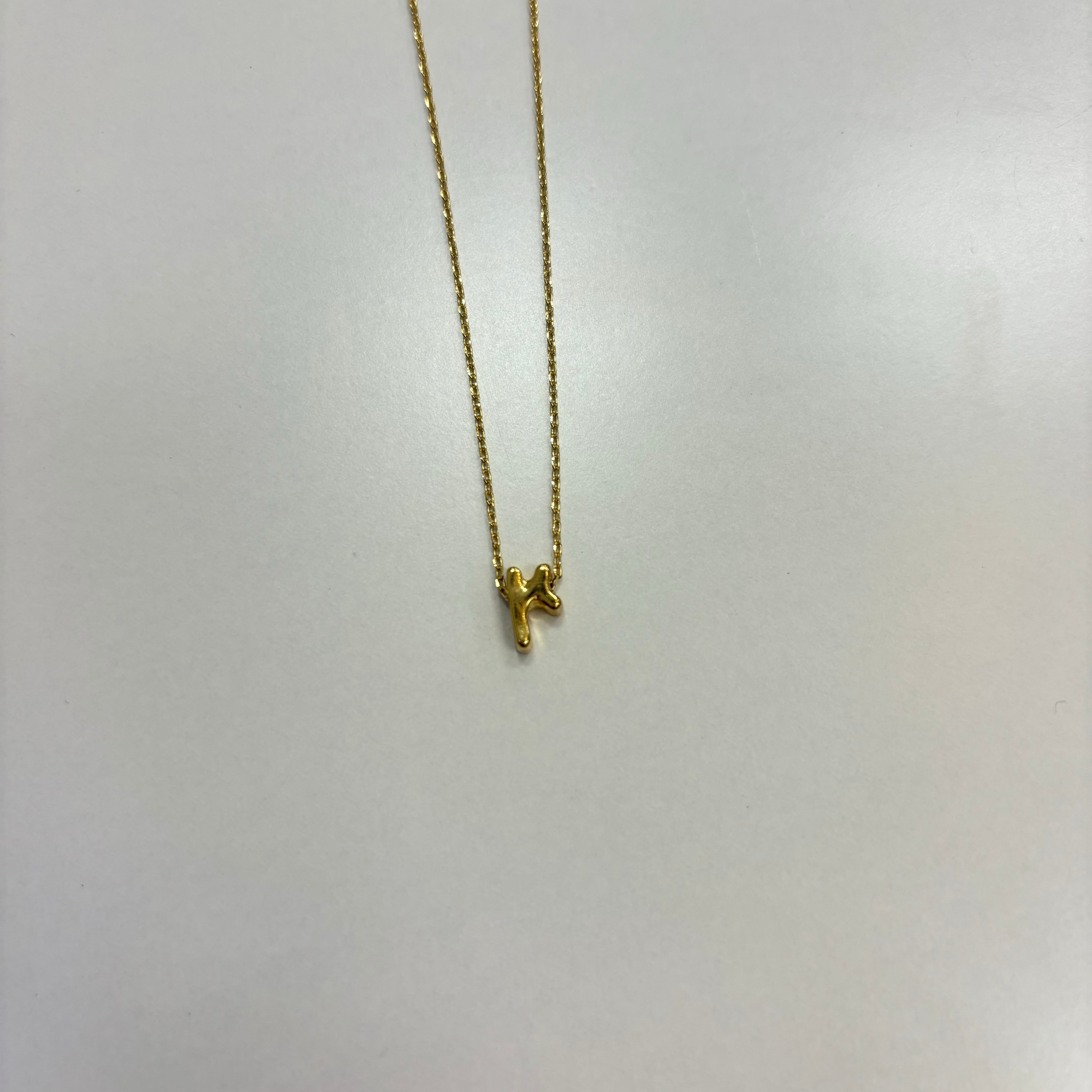 High School Script Initial Necklace