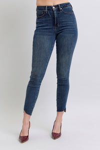 Judy Blue Tummy Control Step Hem Skinny Jeans