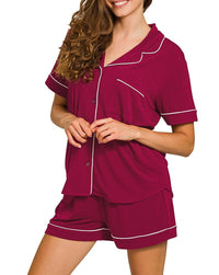 Lina Dk Burgundy Pajama Set
