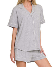 Lina H Grey Pajama Set