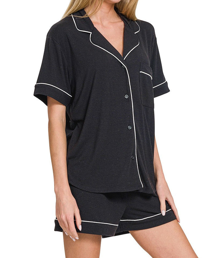 Lina Black Pajama Set