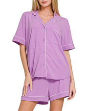 Lina Lavender Pajama Set