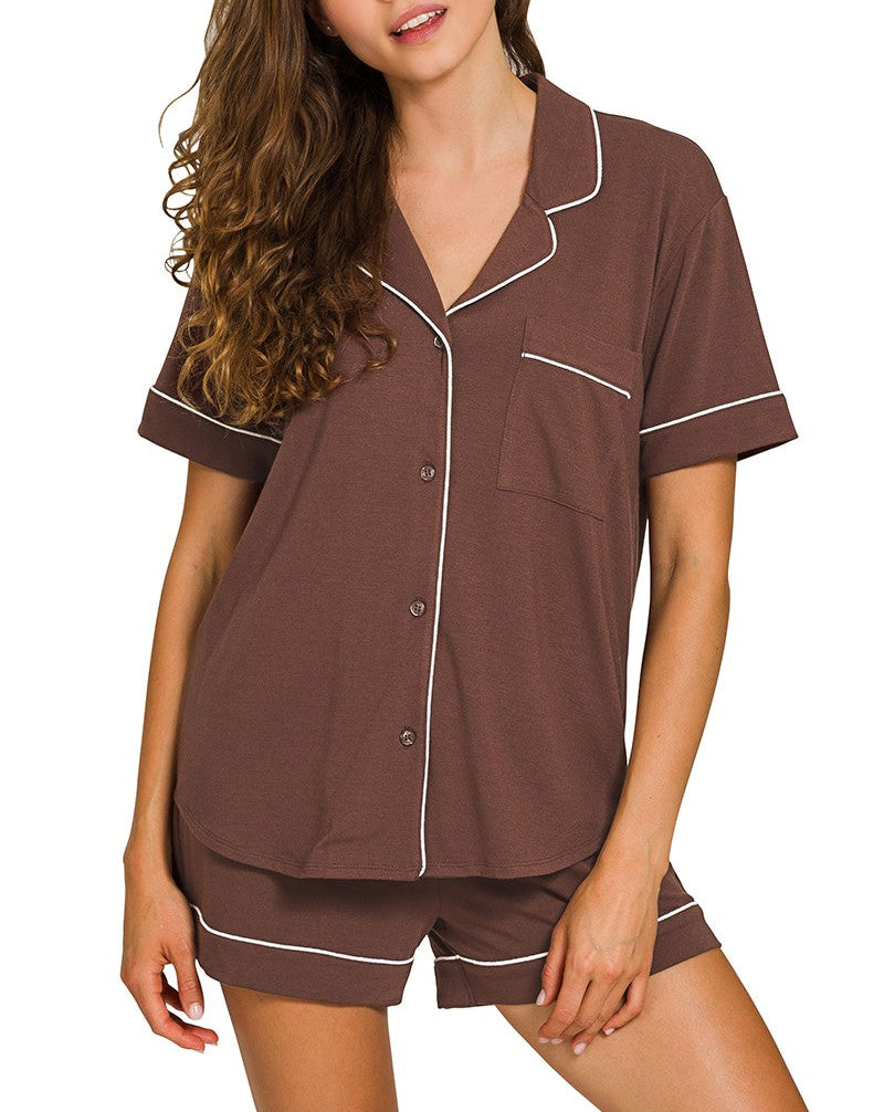 Lina Brown Pajama Set