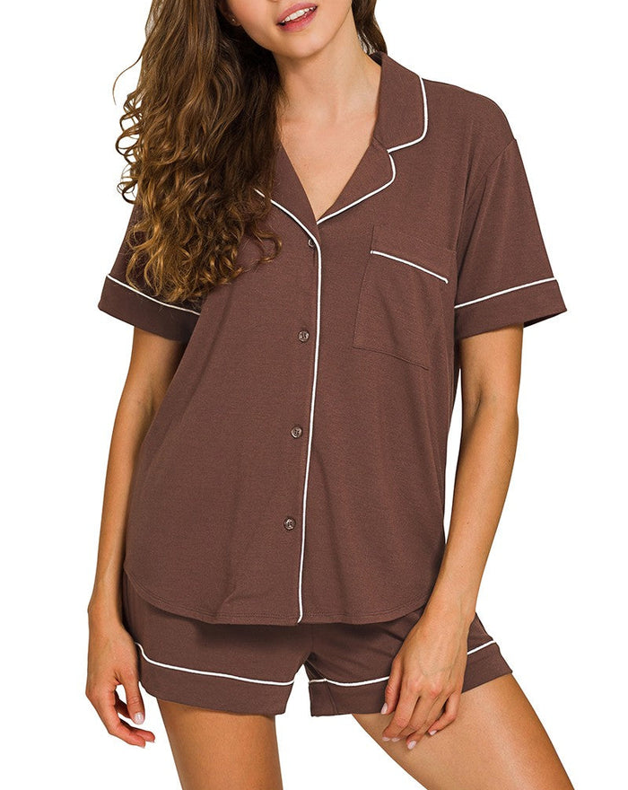 Lina Brown Pajama Set
