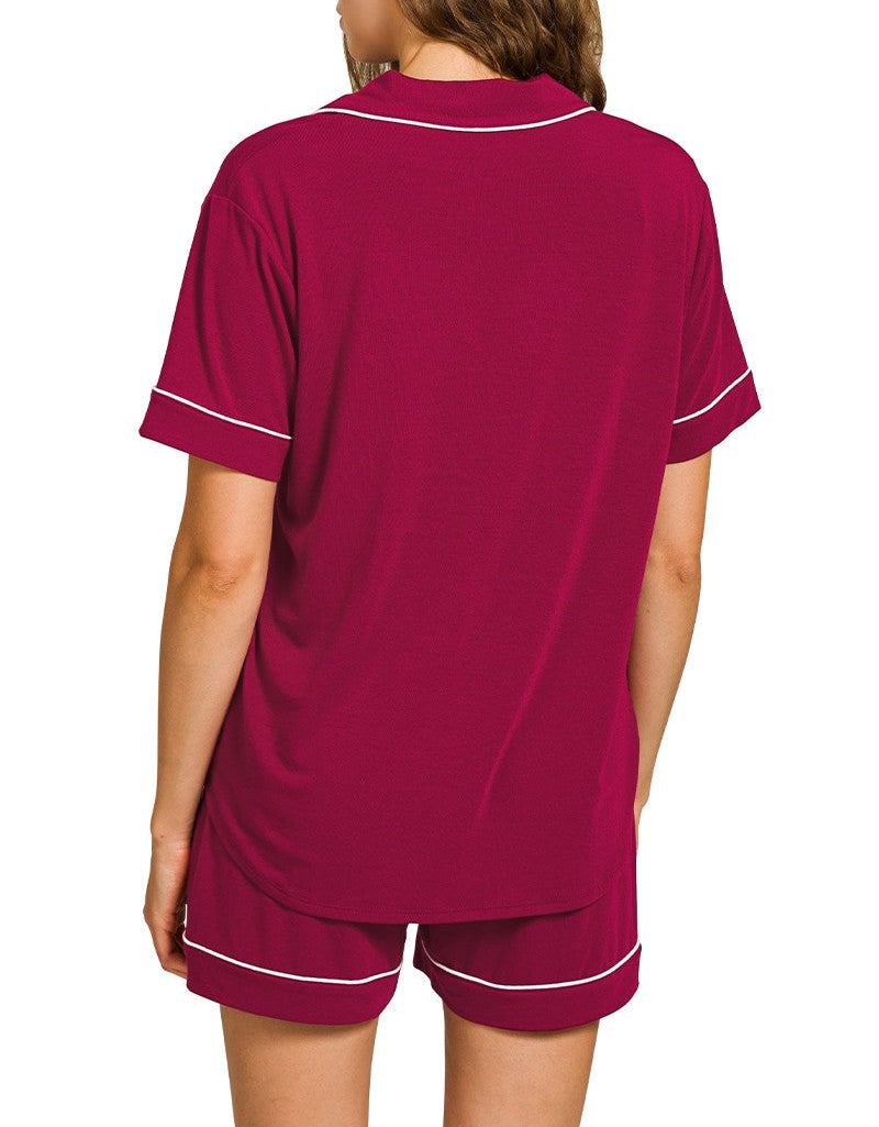 Lina Dk Burgundy Pajama Set