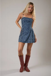 Floral Denim Mini Dress