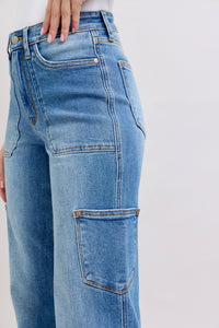 Judy Blue HW 90's Cargo Straight Jeans