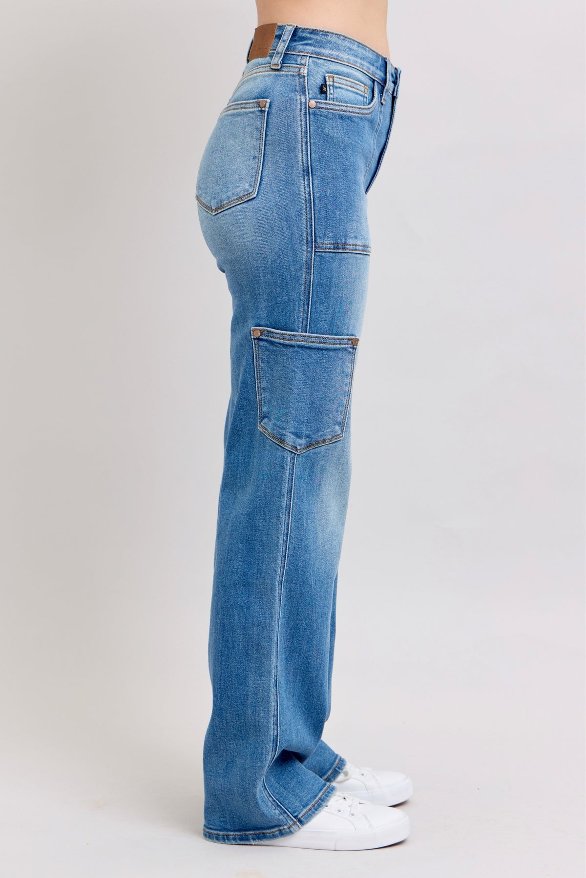 Judy Blue HW 90's Cargo Straight Jeans