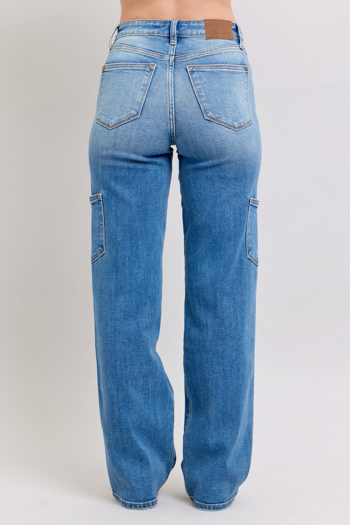 Judy Blue HW 90's Cargo Straight Jeans