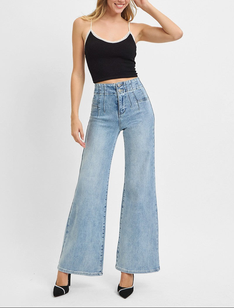 Lola HR Wide Leg Denim Jeans