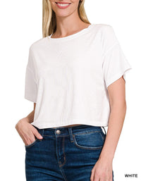 Abby Cropped Ribbed Top