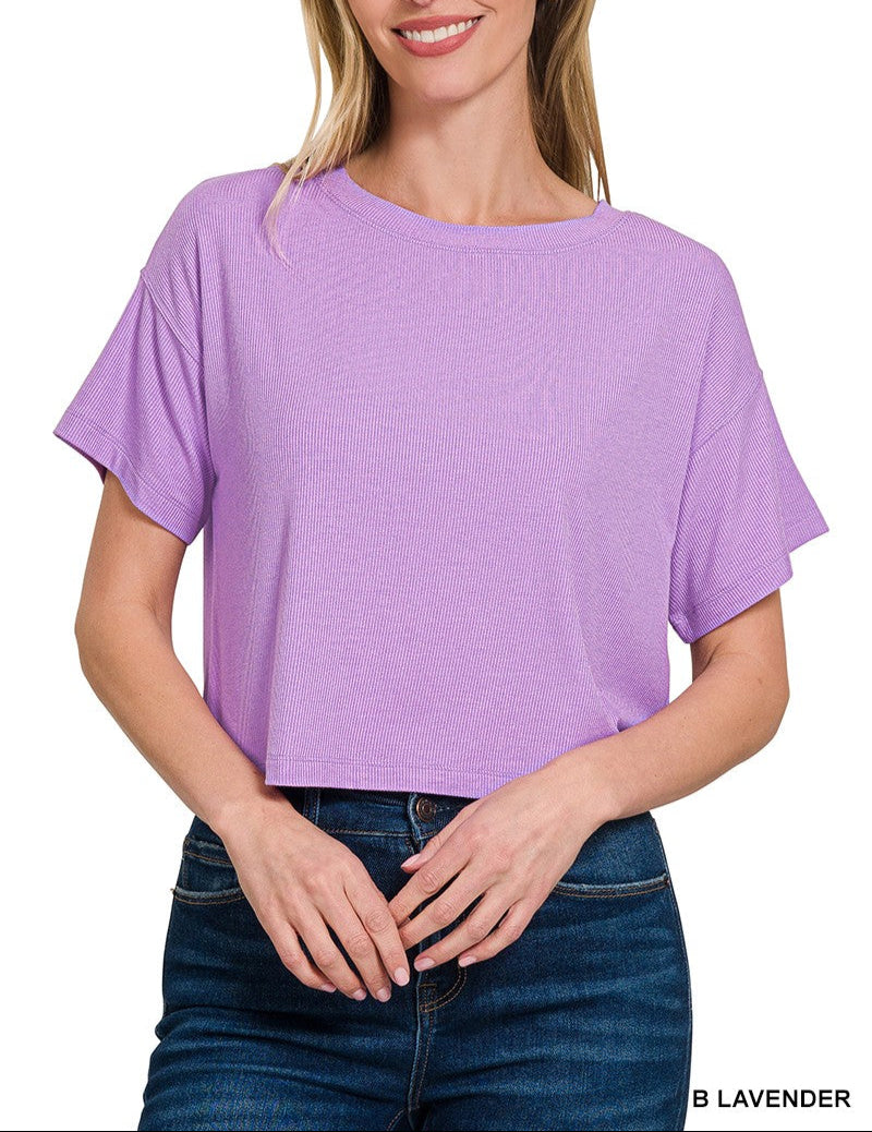 Abby Cropped Ribbed Top