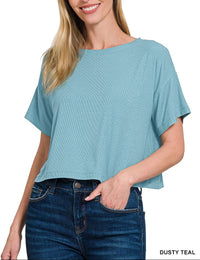 Abby Cropped Ribbed Top