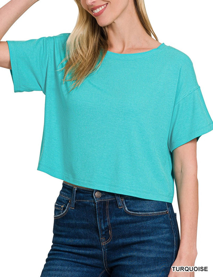 Abby Cropped Ribbed Top