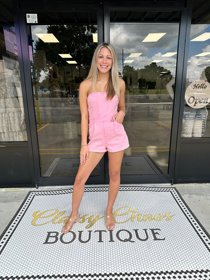 Tara Denim Romper