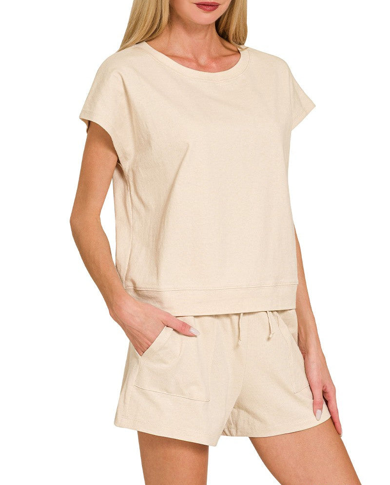 CloudSoft Cotton Lounge Set Sand Beige