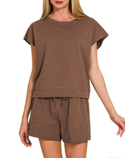 CloudSoft Cotton Lounge Set Brown