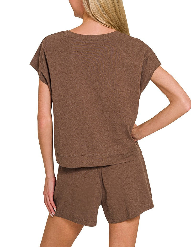 CloudSoft Cotton Lounge Set Brown