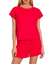 CloudSoft Cotton Lounge Set Ruby