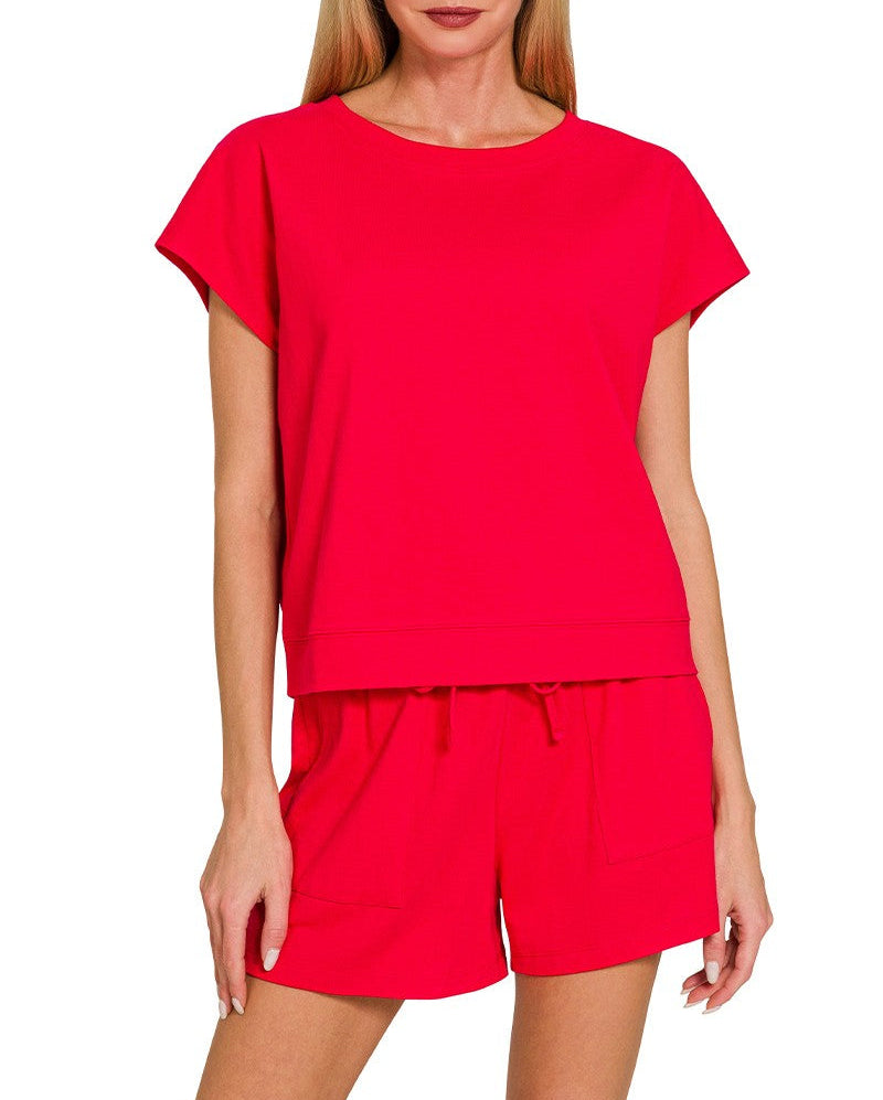 CloudSoft Cotton Lounge Set Ruby