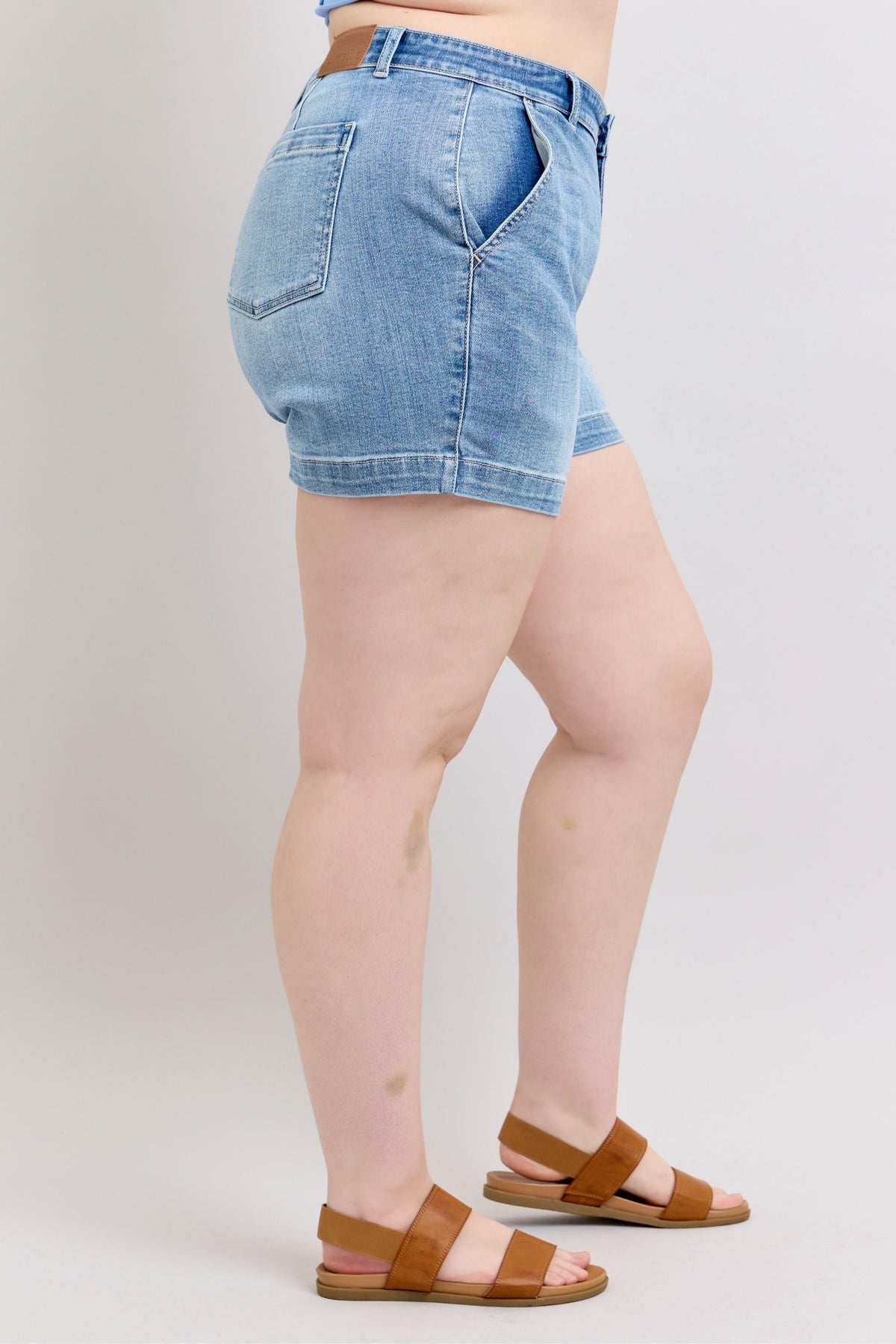 Curvy Judy Blue| HW Denim Shorts
