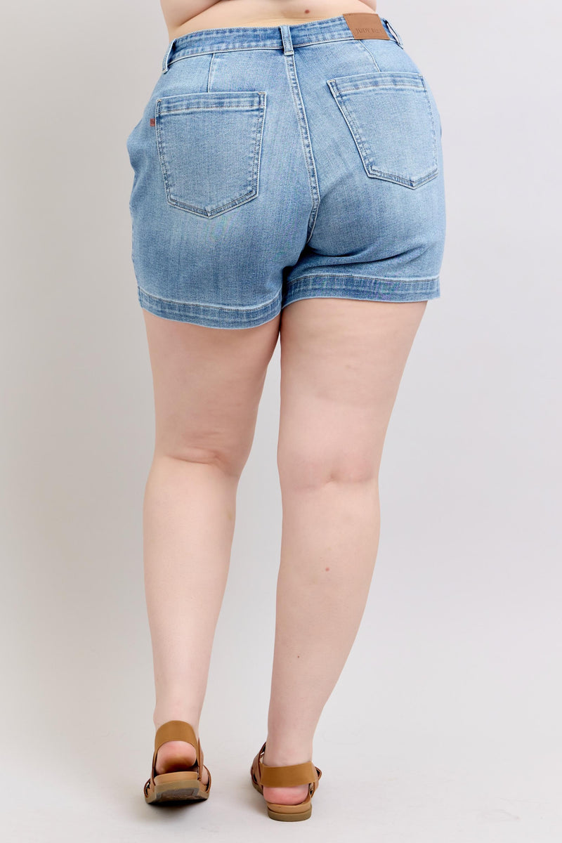 Curvy Judy Blue| HW Denim Shorts
