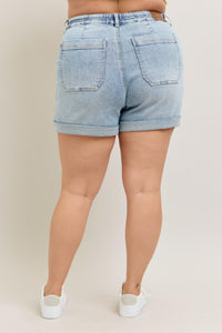 Curvy Judy Blue| HW Jogger Shorts