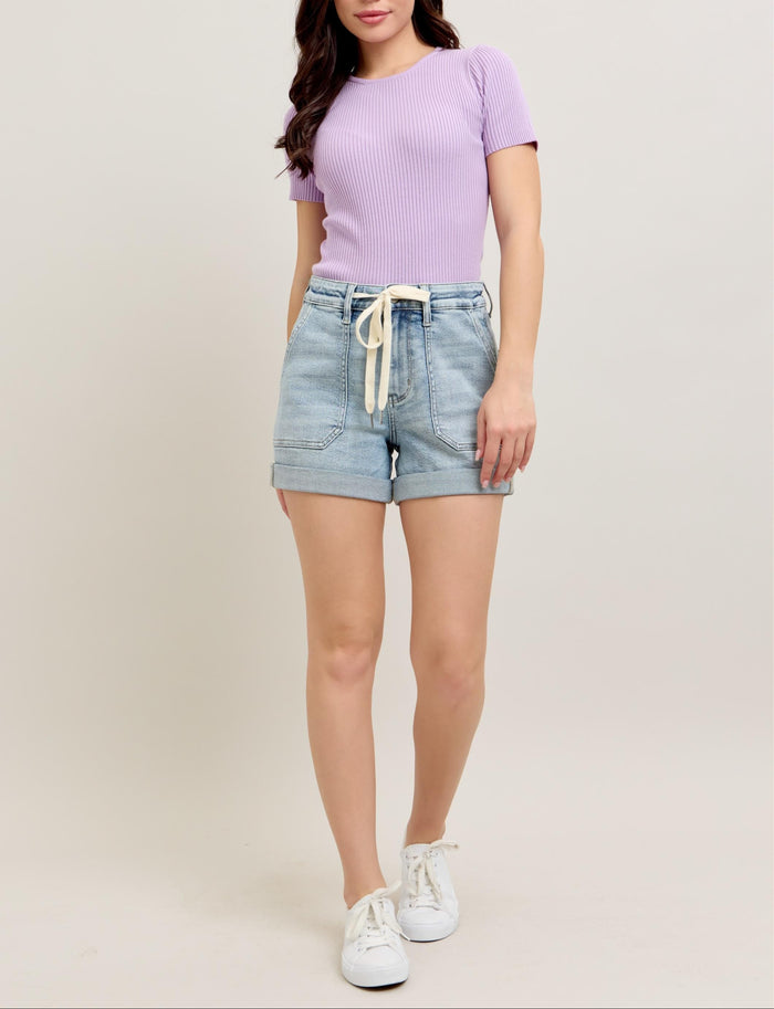 Judy Blue| HW Jogger Shorts