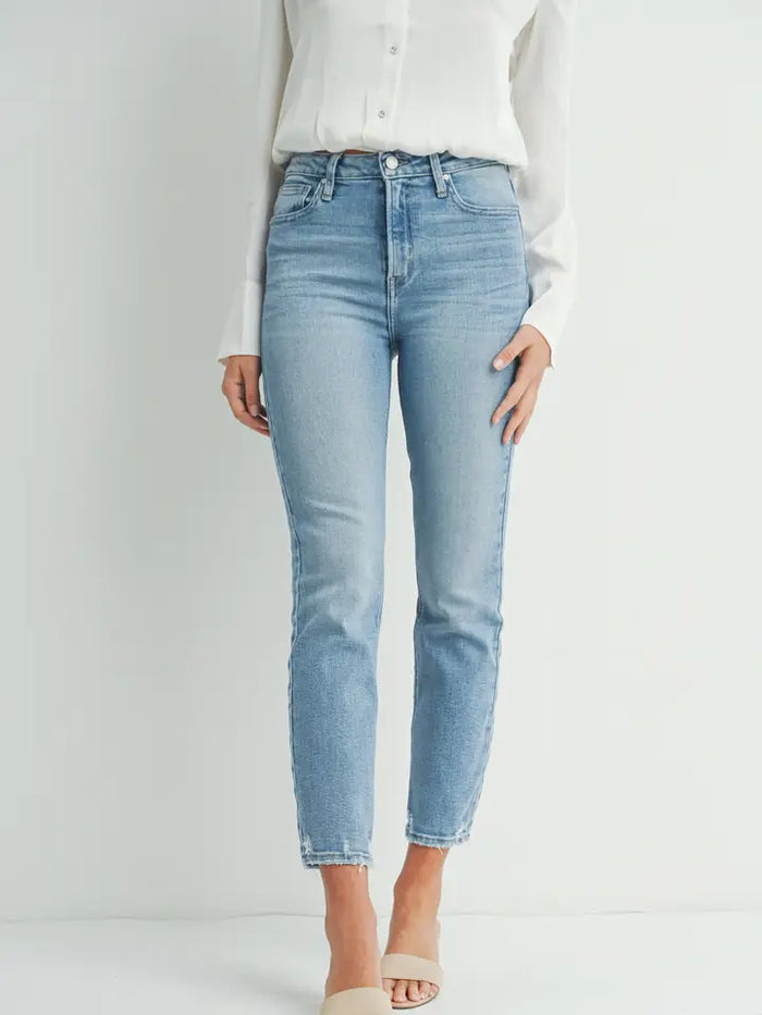 JBD Hem Detail Comfort Straight Jeans