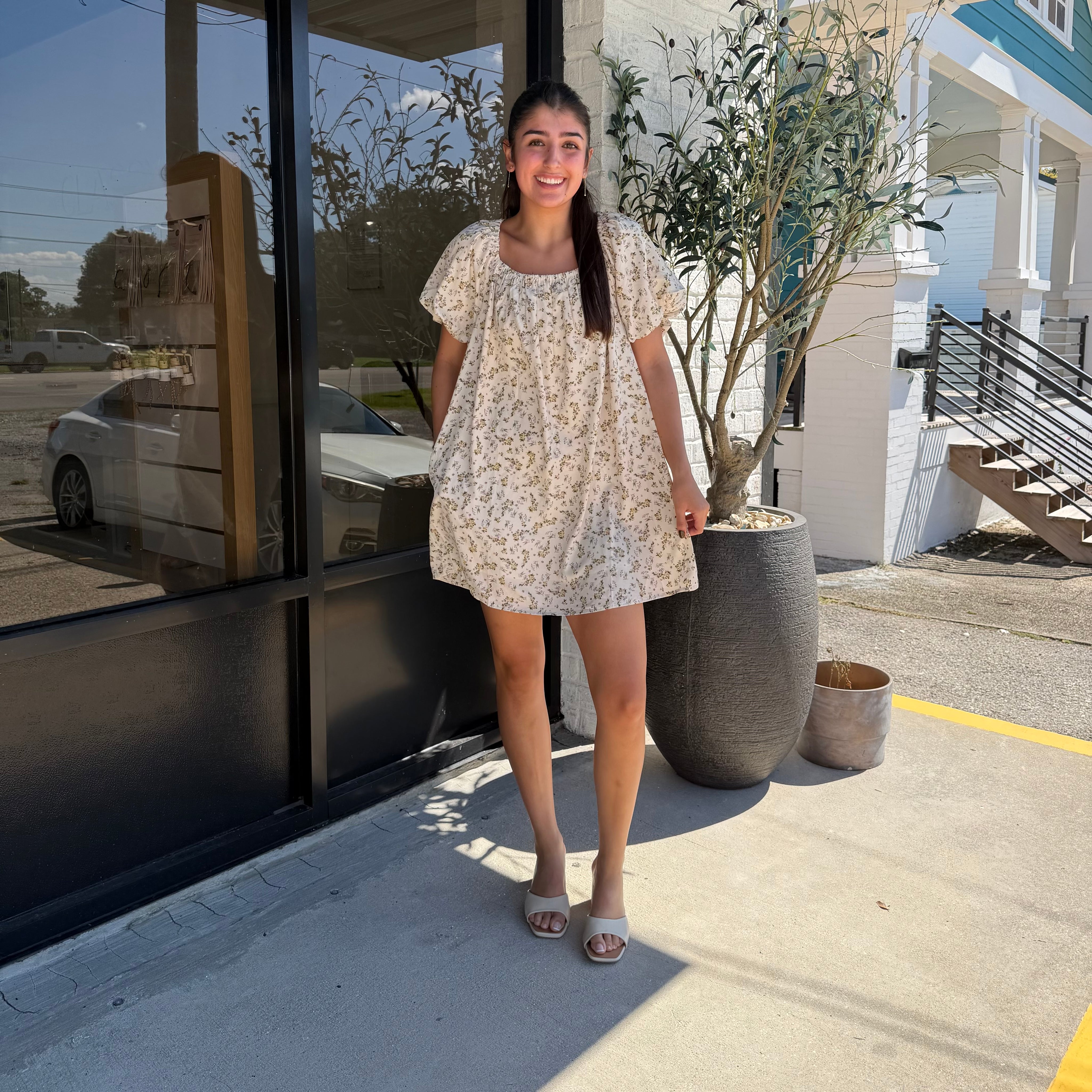 Autumn Wildflower Mini Dress