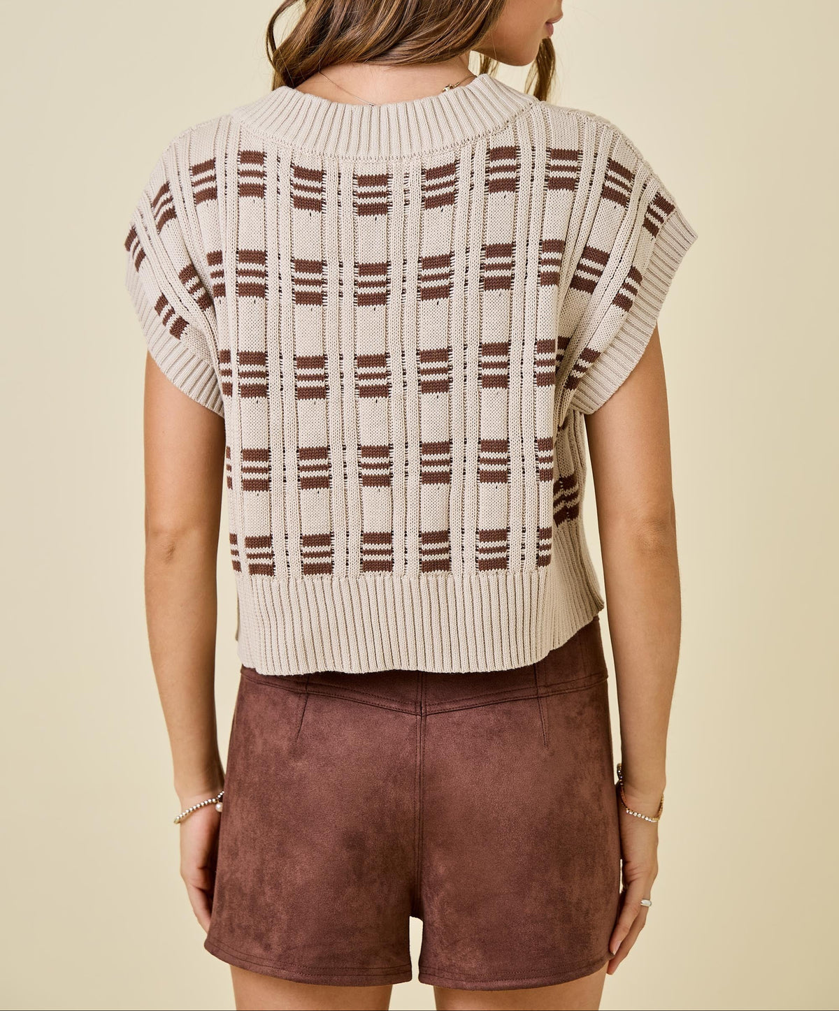 Jessica Cropped Knit Vest