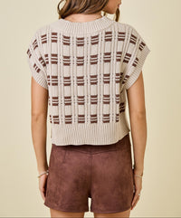 Jessica Cropped Knit Vest