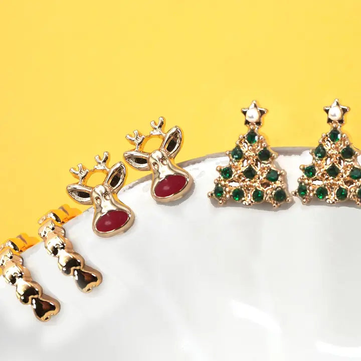 Christmas Stud Earring Set