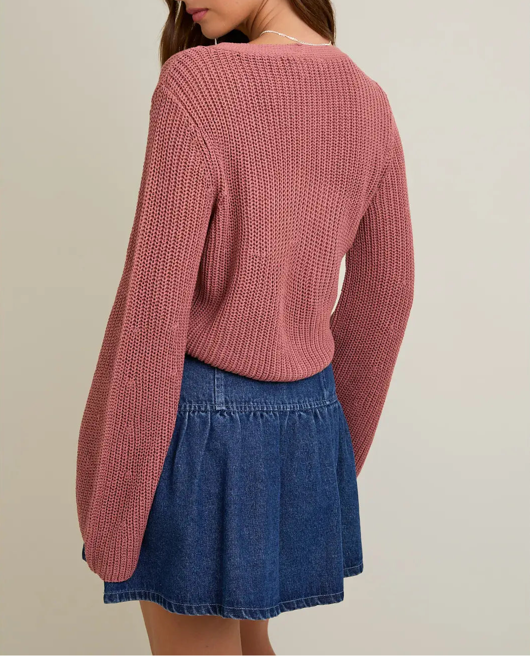 The Petal Drift Bell Sleeve Cardigan