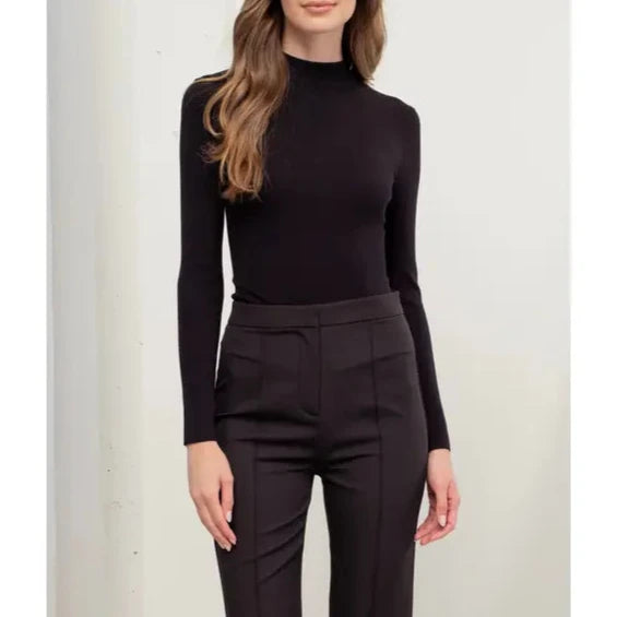 Melany Mock Neck Sweater Top