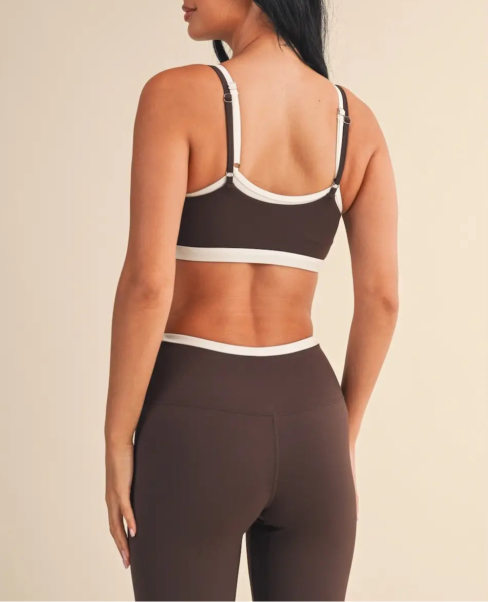 Layered Luxe Sports Bra Mocha